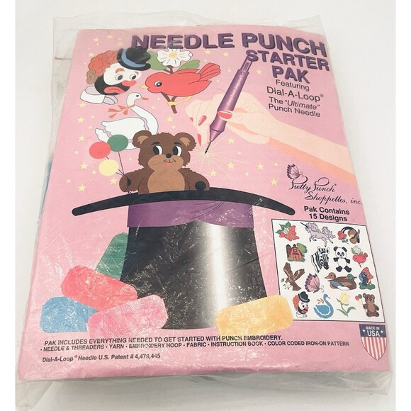 Dial-A-Loop Needle Punch Embroidery Starter Pak Hoop Yarn Spools 15 Designs - Picture 7 of 8